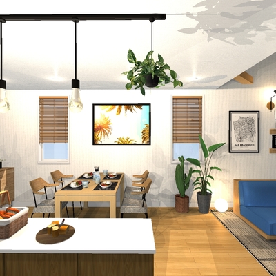 街中に出来た自分達だけのオアシス～西海岸風＋インダストリアルを心地よくMIXしたインテリア空間～