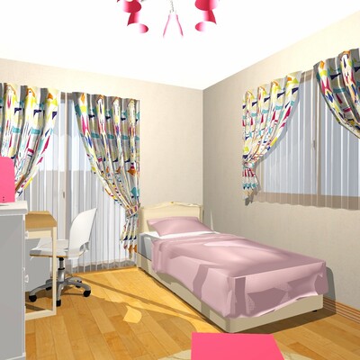 カラフルでポップなかわいい子供室