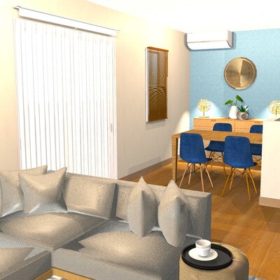 海を感じる大人な西海岸風リビング