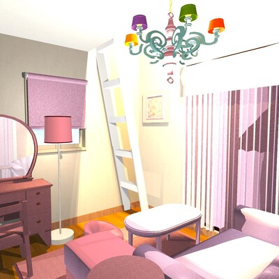 ミニ―ハウスのようなポップでかわいいお部屋