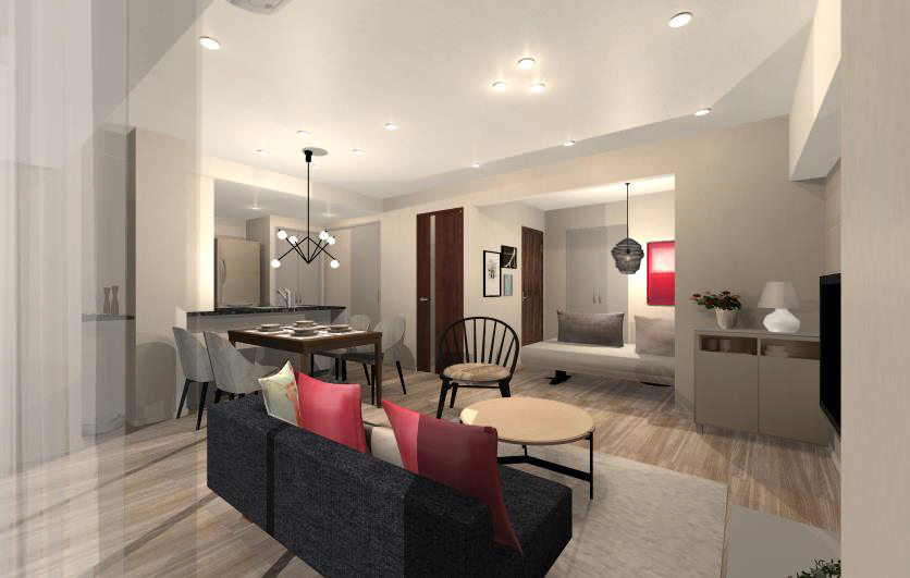 ナチュラルモダンにカラーや素材感を添えてつくるお洒落な海外風