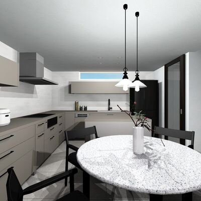 海外風キッチンダイニングインテリア