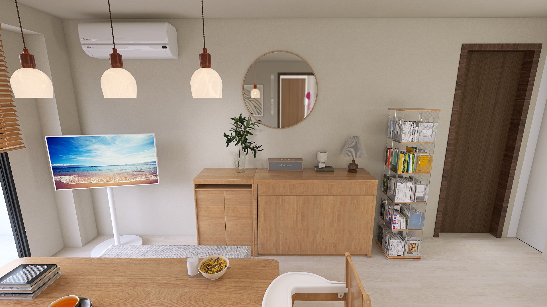 HELLO SUNRISE インテリア コンパクトでもフォーカルポイントを活用して使いやすく魅力的に魅せる