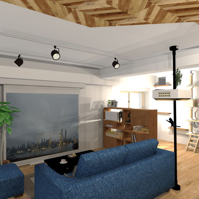 猫と快適に暮らすカフェ風インテリア