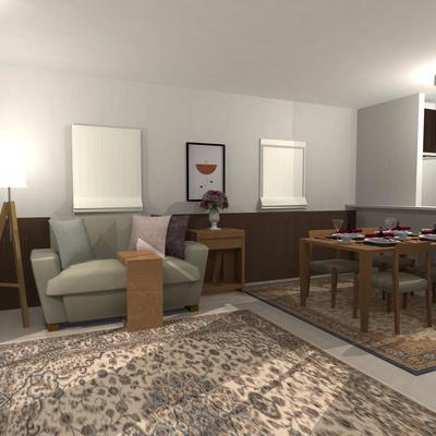 レイアウト変更と腰壁で実現するラグジュアリーインテリア