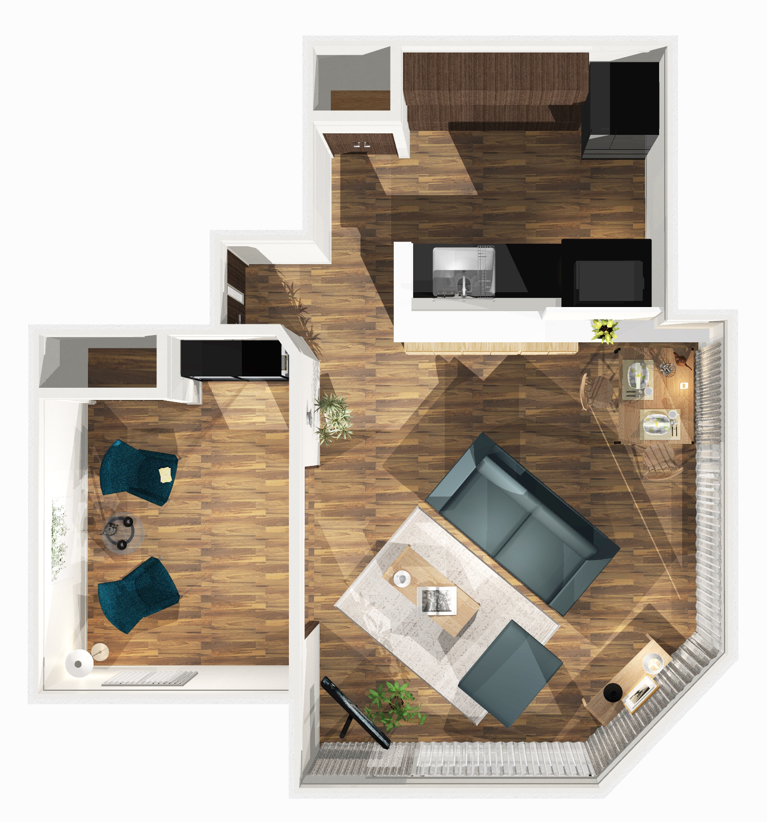 書斎兼客間の 大人な北欧モダンインテリア Hello Interior ハローインテリア