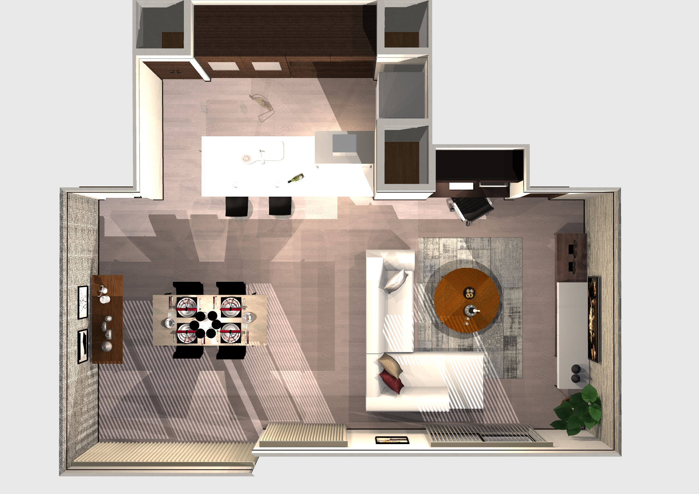 モデルルームなモダンインテリア ウォールナットのナチュラル感を寄せて Hello Interior ハローインテリア