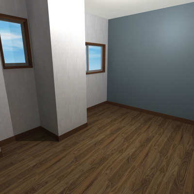 綺麗めモダンな内装壁紙寝室