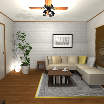 シンプルナチュラルだけど温かい洋室と和室がつながるコーディネート