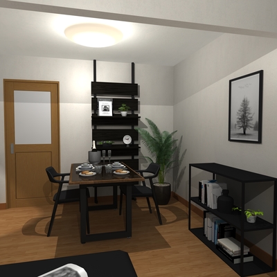 モノクロ配色で作る男の部屋