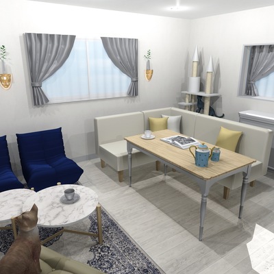 猫と暮らす優雅な暮らし。
フレンチナチュラルインテリア