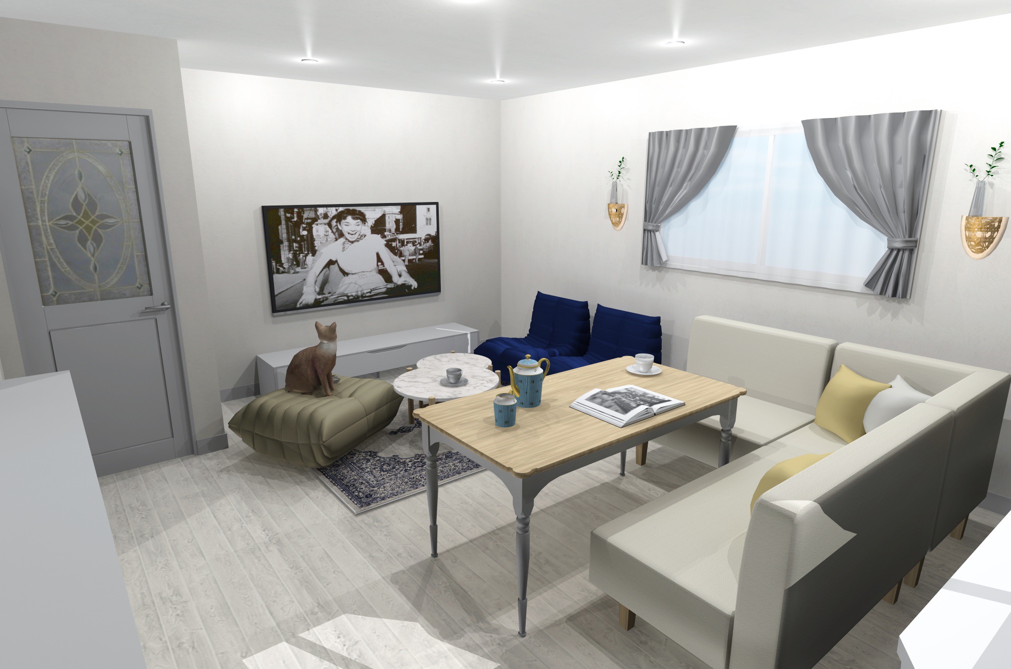 猫と暮らす優雅な暮らし フレンチナチュラルインテリア Hello Interior ハローインテリア