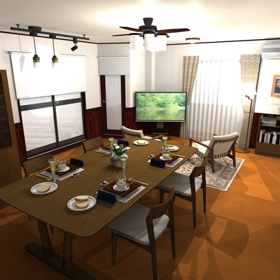 効率よく家事をして気分スッキリ！リビングは木の温もり感じる暖かなリラックスインテリアコーディネート