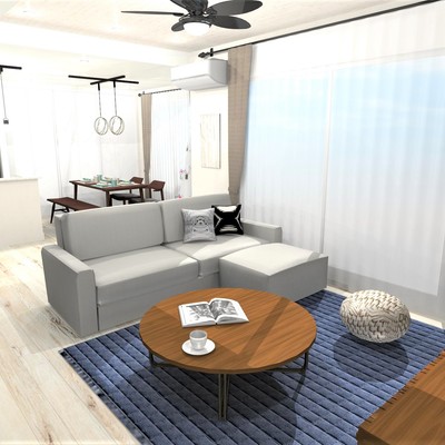 まるでモデルハウス！
きれいめシンプルな西海岸リゾートインテリア