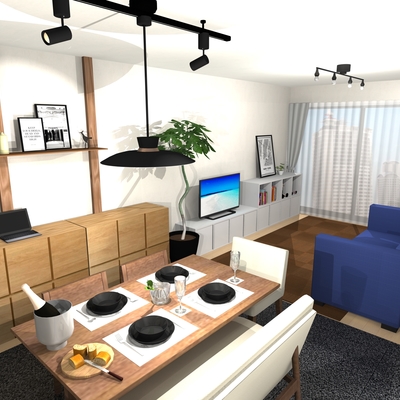 直線を揃える効果を活かして北欧テイストをスタイリッシュに仕上げるインテリアコーディネート