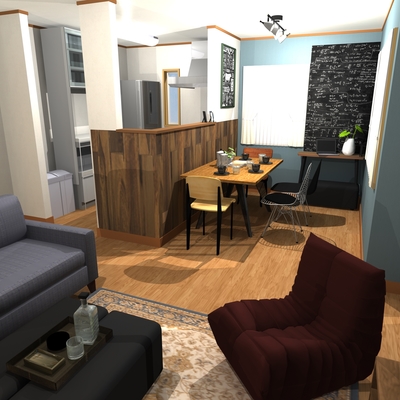 カフェ風ナチュラルインテリア