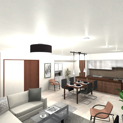 日常に洗練のある暮らしスタイリッシュモダンインテリア〜大きな窓を活かしたレイアウト