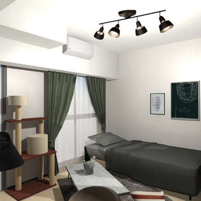 アーバンインダストリアルなお部屋　～モダンにdull toneで和み感をプラス～