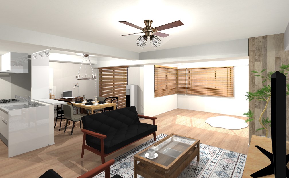 綺々子インテリア　アンティーク　ビンテージ　リビング コーディネートレッスン59】ヴィンテージ家具を取り入れた、上質