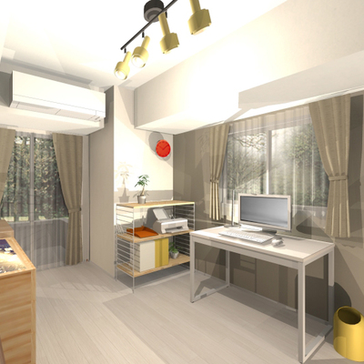 ビタミンカラーの効果で気持ちが高まる明るいお部屋
～お仕事の効率を上げる快適家具配置～