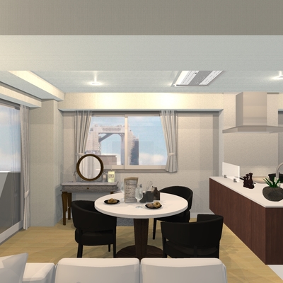 モノトーンな中にこだわりのアイテムを詰め込んだ、モダンスタイルインテリア